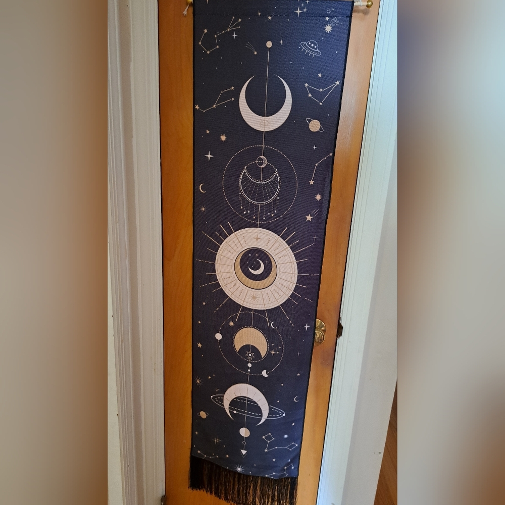 Celestial Wall Hanging Decor - Black and White